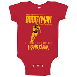 Boogeyman Checks For Frank Clark Kansas City Chiefs Football Baby One Piece Boogeyman Checks For Frank Clark Kansas City Chiefs Football Baby One Piece