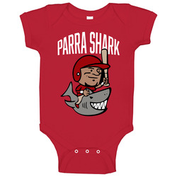 Parra Shark Gerardo Parra Washington Baseball Baby One Piece Parra Shark Gerardo Parra Washington Baseball Baby One Piece