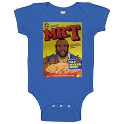 Mr T Retro 80s Cereal Baby One Piece Mr T Retro 80s Cereal Baby One Piece