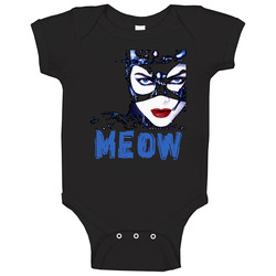 Catwoman Pfeiffer Meow Batman Returns Baby One Piece Catwoman Pfeiffer Meow Batman Returns Baby One Piece