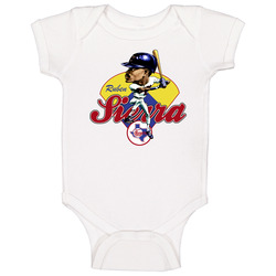 Ruben Sierra Retro Baseball Caricature Baby One Piece Ruben Sierra Retro Baseball Caricature Baby One Piece