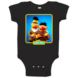 Ernie And Bert Old School Baby One Piece Ernie And Bert Old School Baby One Piece