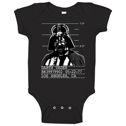 Star Wars Darth Vader Mugshot Baby One Piece Star Wars Darth Vader Mugshot Baby One Piece
