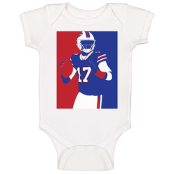 Josh Allen Buffalo Football Quarterback Silhouette Baby One Piece Josh Allen Buffalo Football Quarterback Silhouette Baby One Piece