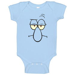 Squidward Face Halloween Costume Baby One Piece Squidward Face Halloween Costume Baby One Piece
