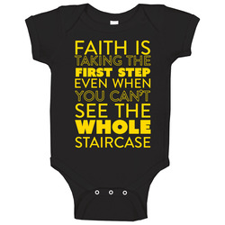 Faith Is Taking The First Step Religious Baby One Piece Faith Is Taking The First Step Religious Baby One Piece