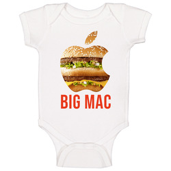 Big Mac Mcdonalds Burger Apple Logo Parody Mashup Baby One Piece Big Mac Mcdonalds Burger Apple Logo Parody Mashup Baby One Piece