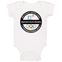 Team Olympic Athletes From Russia Pyeongchang 2018 Winter Olympic Games Country Fan Baby One Piece Team Olympic Athletes From Russia Pyeongchang 2018 Winter Olympic Games Country Fan Baby One Piece