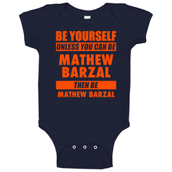 Be Yourself Unless You Can Be Mathew Barzal New York Hockey Baby One Piece Be Yourself Unless You Can Be Mathew Barzal New York Hockey Baby One Piece