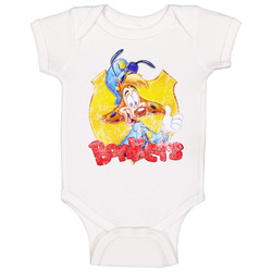 Bonkers D Bobcat Shield 90s Kids Tv Show Cartoon Worn Look Baby One Piece Bonkers D Bobcat Shield 90s Kids Tv Show Cartoon Worn Look Baby One Piece