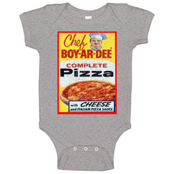 Chef Boy-ar-dee Pizza Poster Retro Vintage Unisex Baby One Piece Chef Boy-ar-dee Pizza Poster Retro Vintage Unisex Baby One Piece
