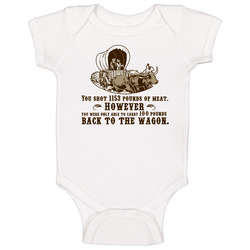 Oregon Trail Meat Wagon Funny Baby One Piece Oregon Trail Meat Wagon Funny Baby One Piece