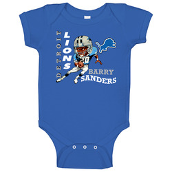Barry Sanders Retro Football Caricature Baby One Piece Barry Sanders Retro Football Caricature Baby One Piece