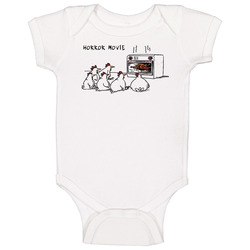 Funny Horror Movie Joke Chicken Baby One Piece Funny Horror Movie Joke Chicken Baby One Piece