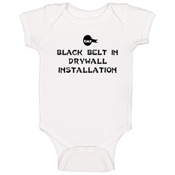 Black Belt In Drywall Installation School Subject Baby One Piece Black Belt In Drywall Installation School Subject Baby One Piece