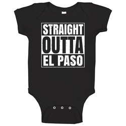 Straight Outta El Paso Illinois City Compton Parody Grunge Baby One Piece Straight Outta El Paso Illinois City Compton Parody Grunge Baby One Piece