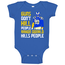 Guns Dont Kill Aaron Donald Kills People Los Angeles Football Baby One Piece Guns Dont Kill Aaron Donald Kills People Los Angeles Football Baby One Piece