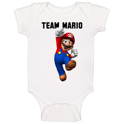 Team Mario- Nintendo Baby One Piece Team Mario- Nintendo Baby One Piece