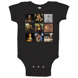 Leonardo Da Vinci Art Paintings Trendy Artsy Baby One Piece Leonardo Da Vinci Art Paintings Trendy Artsy Baby One Piece