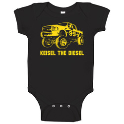 Brett Keisel The Diesel Football Truck Steelers Baby One Piece Brett Keisel The Diesel Football Truck Steelers Baby One Piece