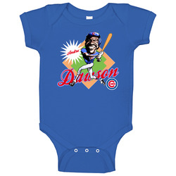 Andre Dawson Retro Baseball Caricature Baby One Piece Andre Dawson Retro Baseball Caricature Baby One Piece