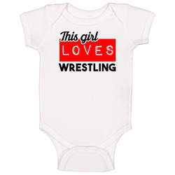 This Girl Loves Wrestling Hobby Baby One Piece This Girl Loves Wrestling Hobby Baby One Piece