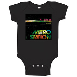 Shake It Metro Station One Hit Wonders Single Cover Distressed Look Fan Baby One Piece Shake It Metro Station One Hit Wonders Single Cover Distressed Look Fan Baby One Piece