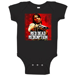 Red Dead Redemption Video Game Cover Distressed Look Baby One Piece Red Dead Redemption Video Game Cover Distressed Look Baby One Piece