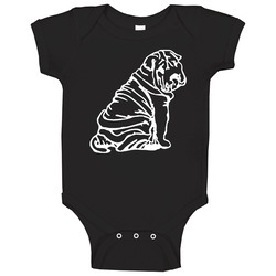 Chinese Shar-pei Custom Dog Breed Is My Homeboy Black Baby One Piece Chinese Shar-pei Custom Dog Breed Is My Homeboy Black Baby One Piece