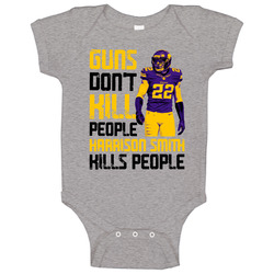 Guns Dont Kill Harrison Smith Kills People Minnesota Football Baby One Piece Guns Dont Kill Harrison Smith Kills People Minnesota Football Baby One Piece