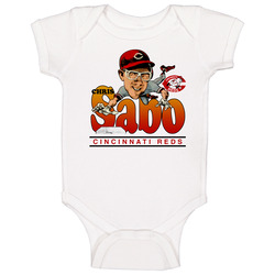 Chris Sabo Retro Baseball Caricature Baby One Piece Chris Sabo Retro Baseball Caricature Baby One Piece