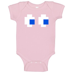 Pink Mr Pac Man Ghost Hallowen Baby One Piece Pink Mr Pac Man Ghost Hallowen Baby One Piece