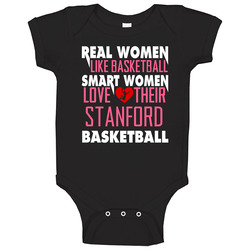 Real Smart Women Love Stanford Basketball Fan Baby One Piece Real Smart Women Love Stanford Basketball Fan Baby One Piece