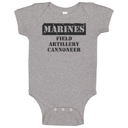 Field Artillery Cannoneer Marines Baby One Piece Field Artillery Cannoneer Marines Baby One Piece
