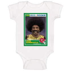 Leon Sandcastle Rookie Card Deion Sanders Alter Ego Fan Baby One Piece Leon Sandcastle Rookie Card Deion Sanders Alter Ego Fan Baby One Piece