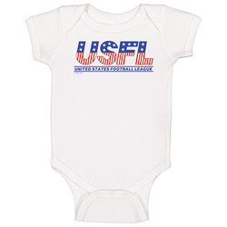 Usfl United States Football League Fan Baby One Piece Usfl United States Football League Fan Baby One Piece