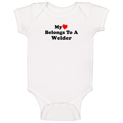 My Heart Belongs To A Welder Funny Baby One Piece My Heart Belongs To A Welder Funny Baby One Piece