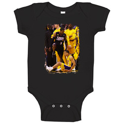 Most Iconic Basketball Shots Allen Iverson Step Over Distressed Baby One Piece Most Iconic Basketball Shots Allen Iverson Step Over Distressed Baby One Piece
