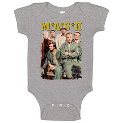Mash 60s Tv Series Show Worn Look Vintage Unisex Baby One Piece Mash 60s Tv Series Show Worn Look Vintage Unisex Baby One Piece