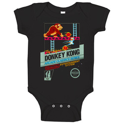 Donkey Kong Nes Black Box Video Game Baby One Piece Donkey Kong Nes Black Box Video Game Baby One Piece