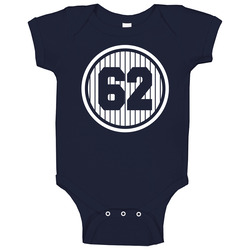 62 Home Runs Aaron Judge Navy Baby One Piece 62 Home Runs Aaron Judge Navy Baby One Piece