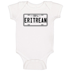 100 Percent Eritrean License Plate Baby One Piece 100 Percent Eritrean License Plate Baby One Piece