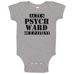 Altus Oklahoma Psych Ward Funny Halloween City Costume Baby One Piece Altus Oklahoma Psych Ward Funny Halloween City Costume Baby One Piece