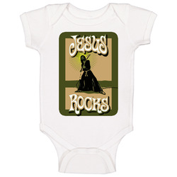 Rock And Roll Jesus Funny Baby One Piece Rock And Roll Jesus Funny Baby One Piece