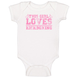 This Girl Thumbs Kickboxing Favorite Sport Baby One Piece This Girl Thumbs Kickboxing Favorite Sport Baby One Piece