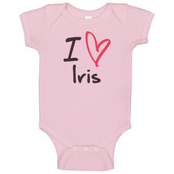 Iris Love Heart Valentines Day Cute Custom Name Trending Baby One Piece Iris Love Heart Valentines Day Cute Custom Name Trending Baby One Piece