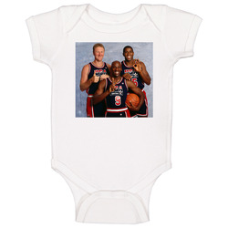 Larry Bird Magic Johnson Michael Jordan Retro Usa Basketball Team Greats Fan Baby One Piece Larry Bird Magic Johnson Michael Jordan Retro Usa Basketball Team Greats Fan Baby One Piece