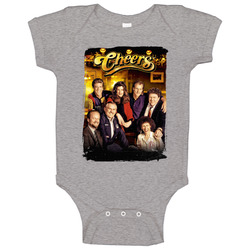 Cheers 80s Tv Series Show Worn Look Vintage Unisex Baby One Piece Cheers 80s Tv Series Show Worn Look Vintage Unisex Baby One Piece