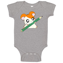 Hamtaro With Pencil Baby One Piece