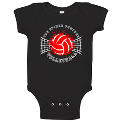 The Spiked Punches Volleyball Team Funny Team Name Sports Fan Baby One Piece The Spiked Punches Volleyball Team Funny Team Name Sports Fan Baby One Piece